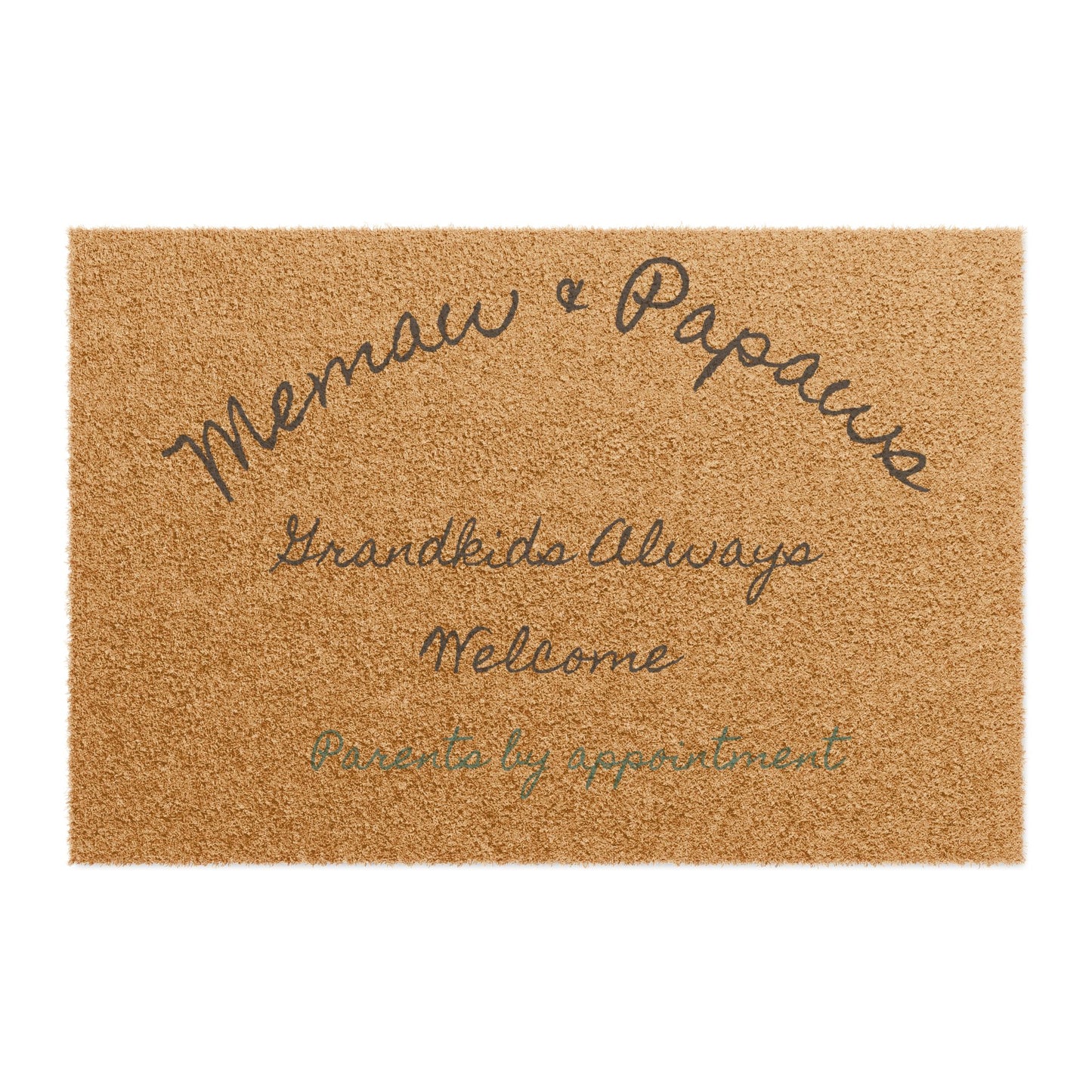 Personalized Doormat — “Grandkids Always Welcome, Parents By Appointment” Outdoor Entry Mat