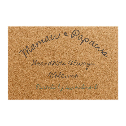 Personalized Doormat — “Grandkids Always Welcome, Parents By Appointment” Outdoor Entry Mat