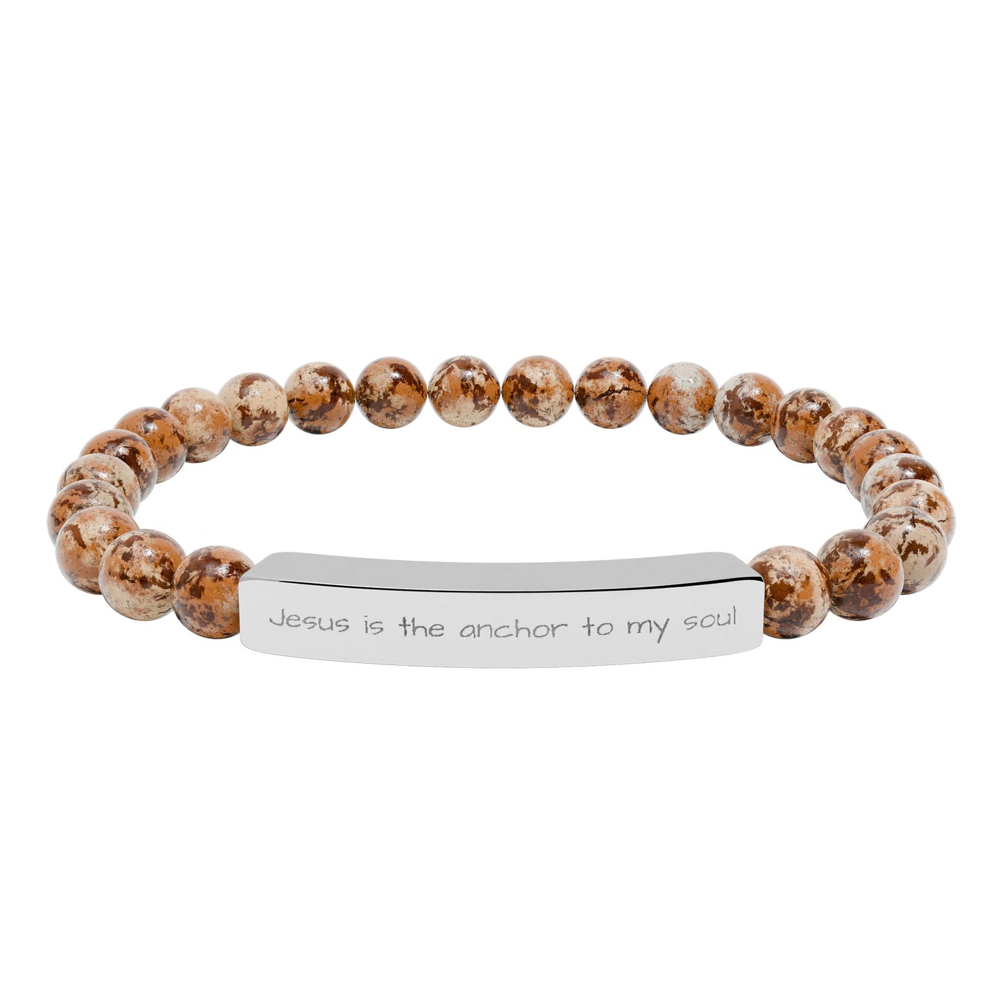 Engravable Natural Stone Bar Bracelet