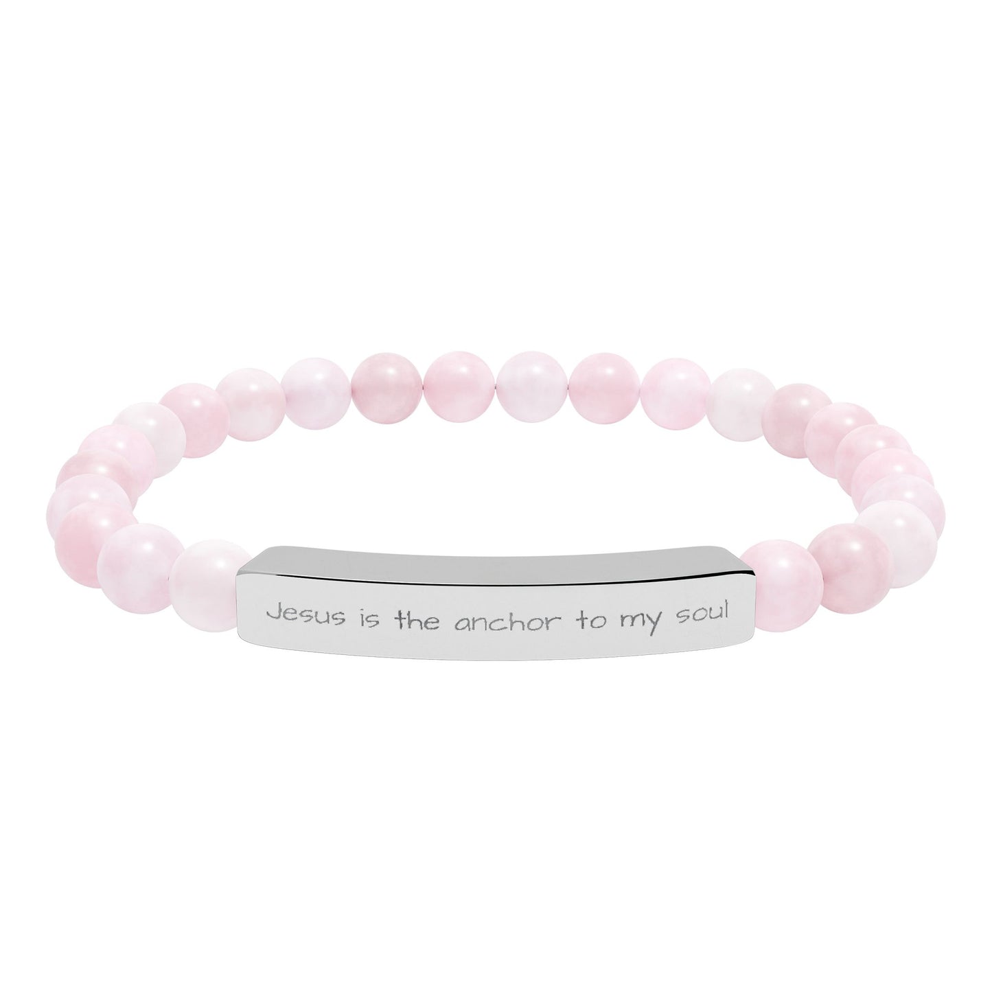 Engravable Natural Stone Bar Bracelet