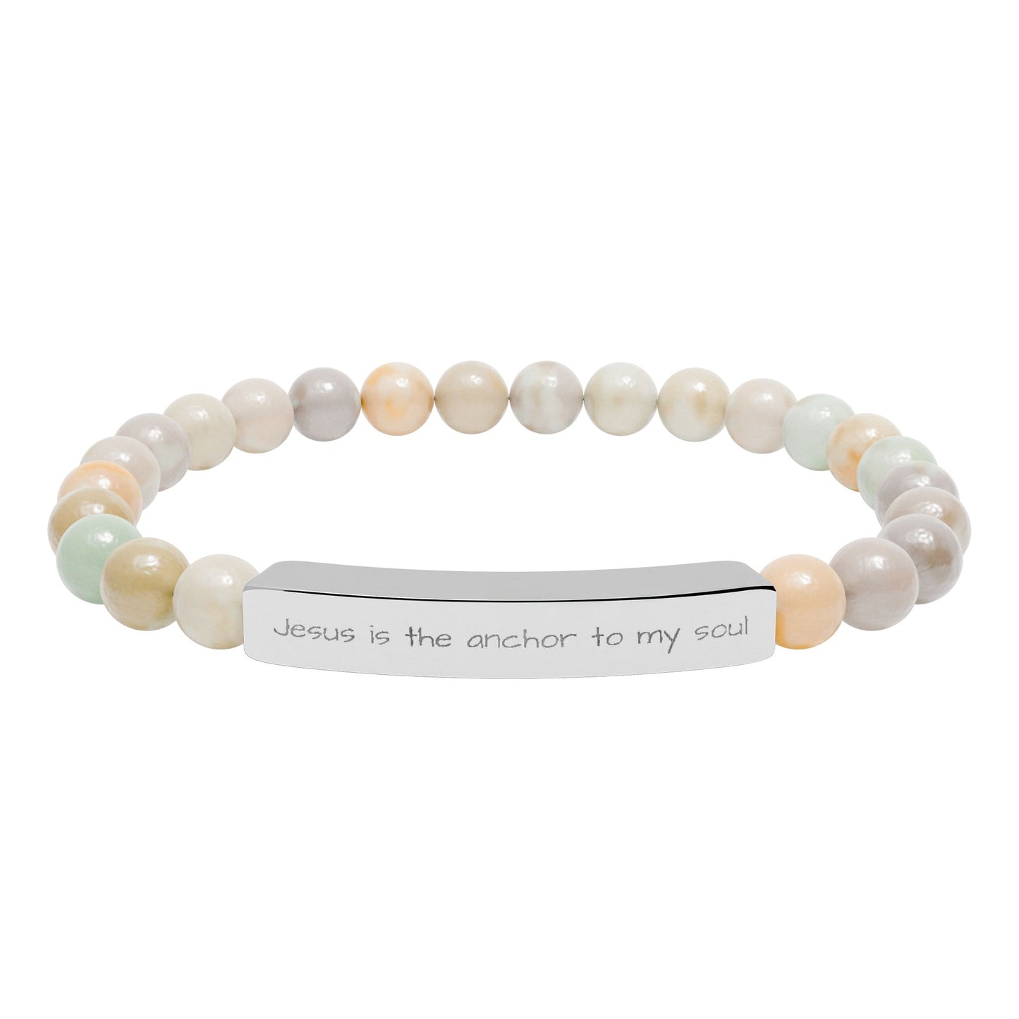 Engravable Natural Stone Bar Bracelet